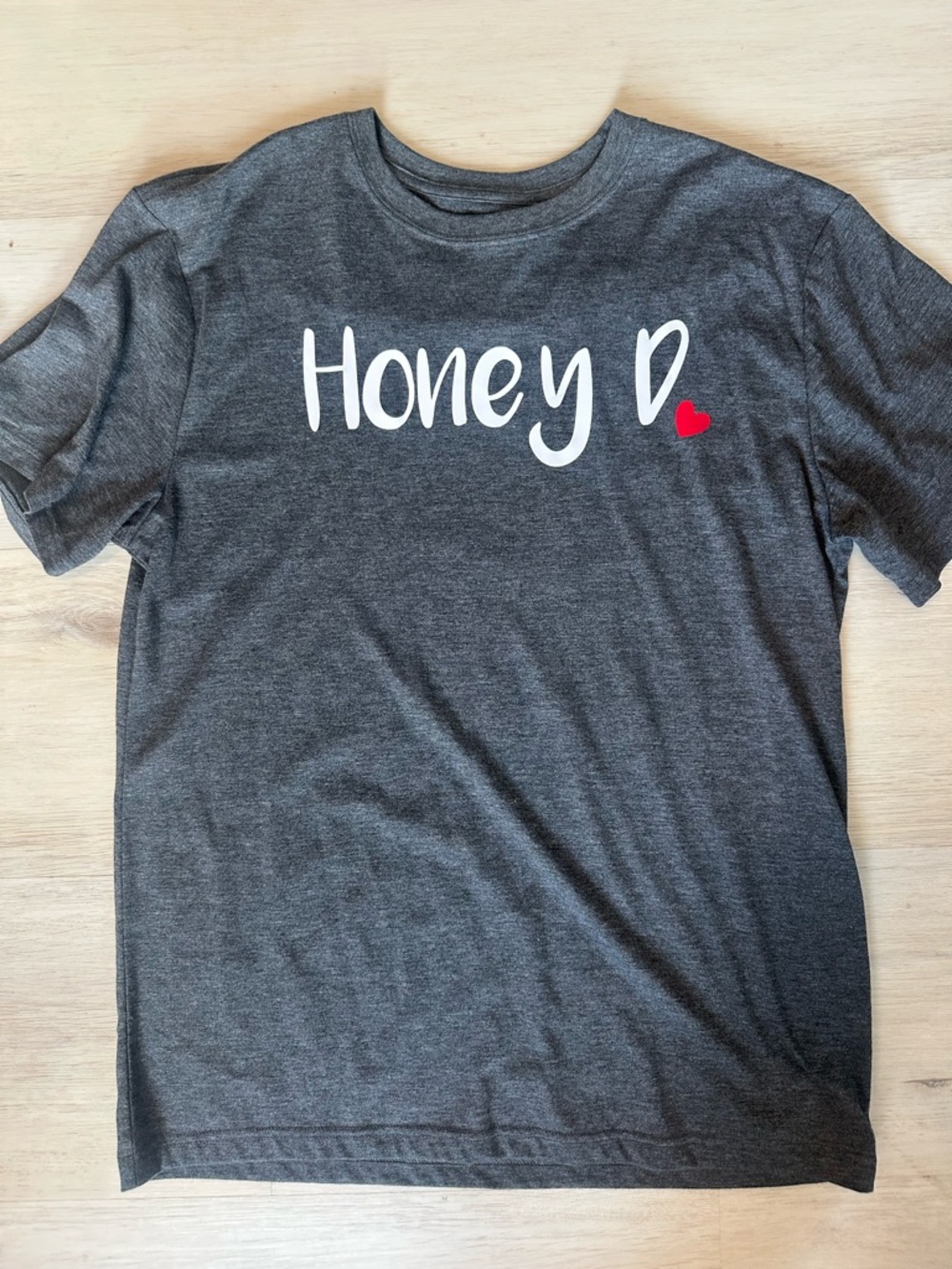 George Charcoal Graphic Tee with White Script